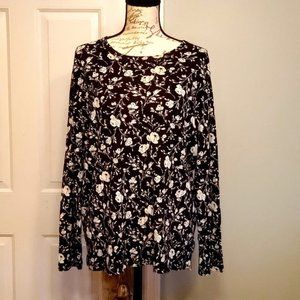 Lauren/Ralph Lauren Long Sleeve  Floral Blouse 2x